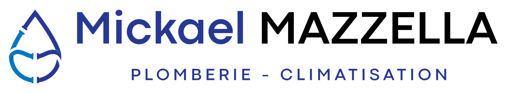 logo plombier chauffagiste artisan professionnel minimaliste simple sobre bleu noir 2